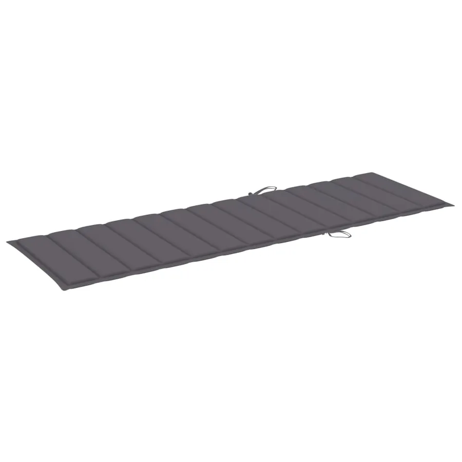 Chaise longue de jardin avec coussin Bois d'acacia solide - 9