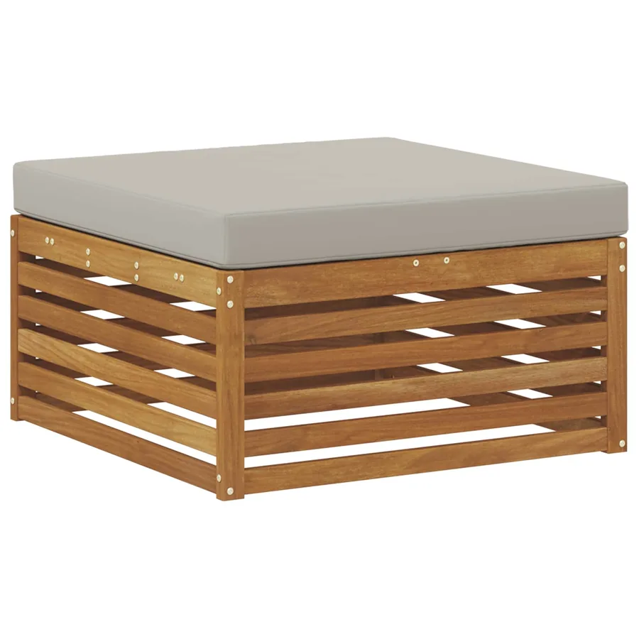 Ensemble de canapés d'extérieur 6 pcs Naturel et gris clair - 4