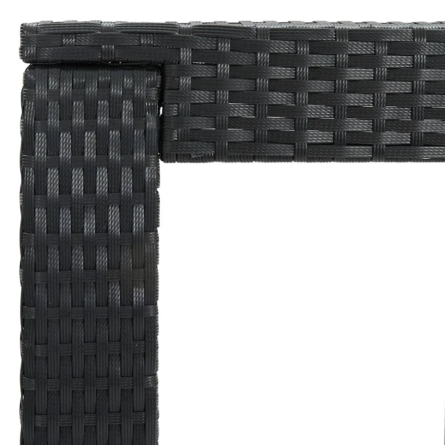 Ensemble de bar d'extérieur 5 pcs accoudoir Résine tressée Noir - 14