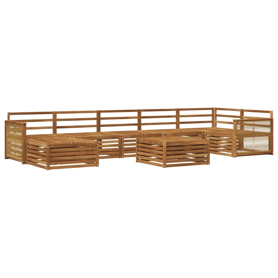 Ensemble de canapés d'extérieur 8 pcs Naturel - 2