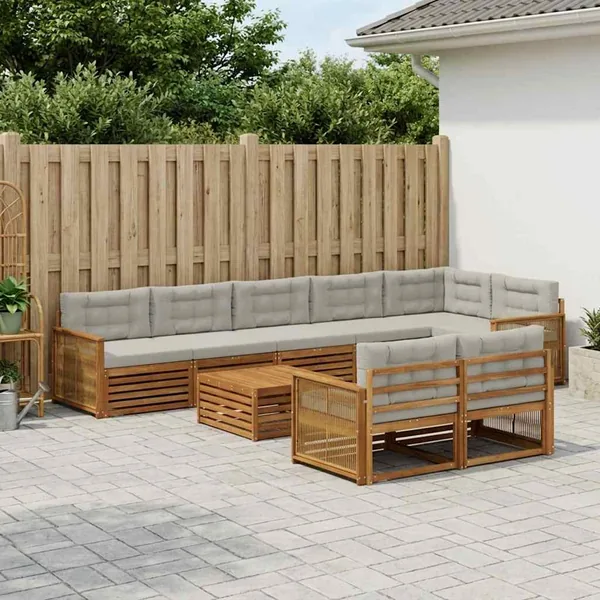 Ensemble de canapés d'extérieur avec coussin 9 pcs