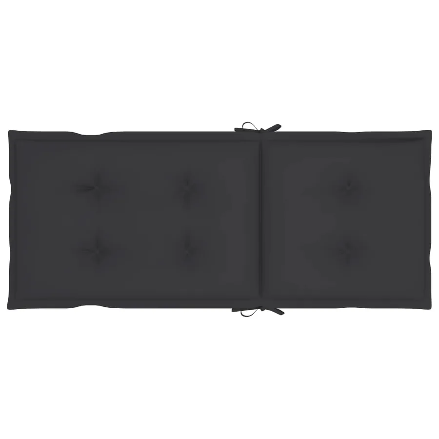 Chaises de jardin lot de 6 et coussins anthracite Bois de teck - 8