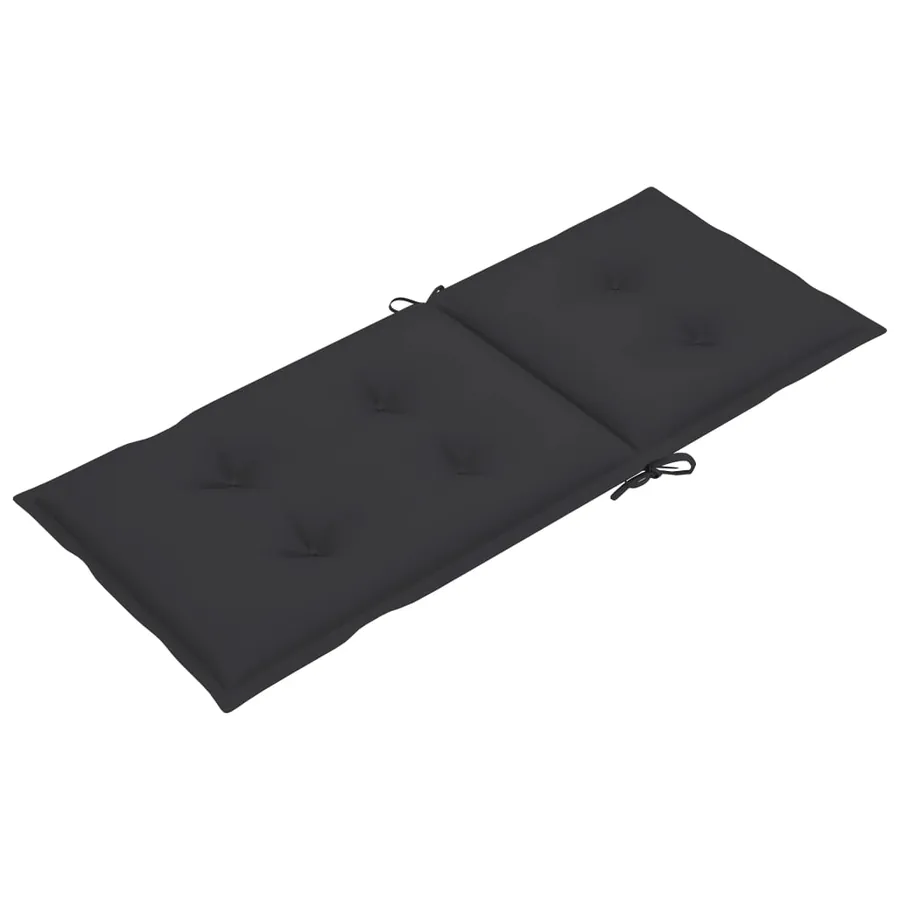 Chaises de jardin lot de 6 et coussins anthracite Bois de teck - 9