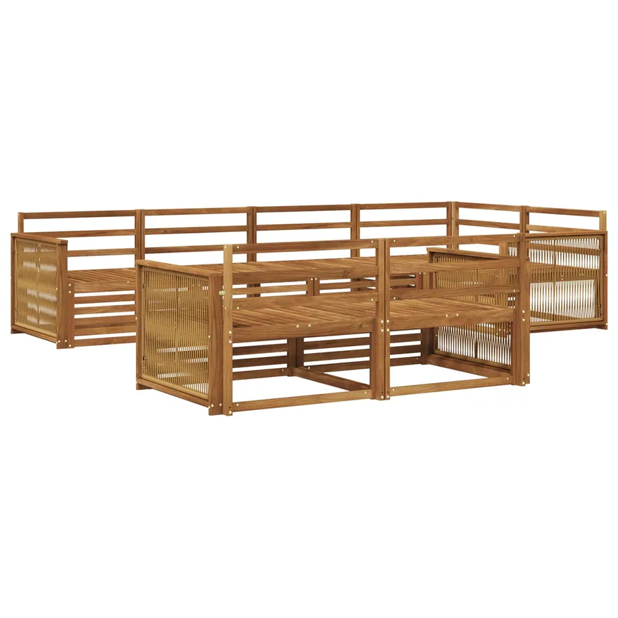 Ensemble de canapés d'extérieur 7 pcs Naturel - 2