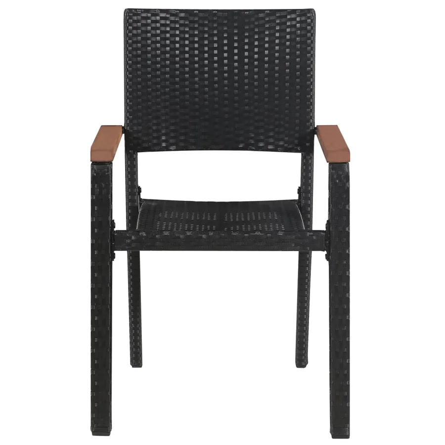 Ensemble à manger de jardin 5 pcs Noir - 7