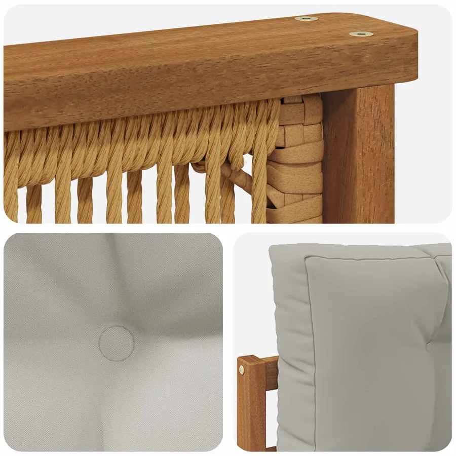 Sofa de milieu extérieur Naturel - 6