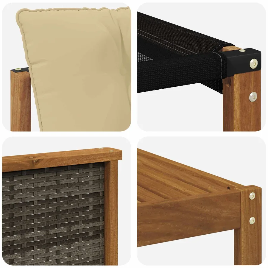 Ensemble de canapés d'extérieur 7 pcs Naturel et Beige - 8