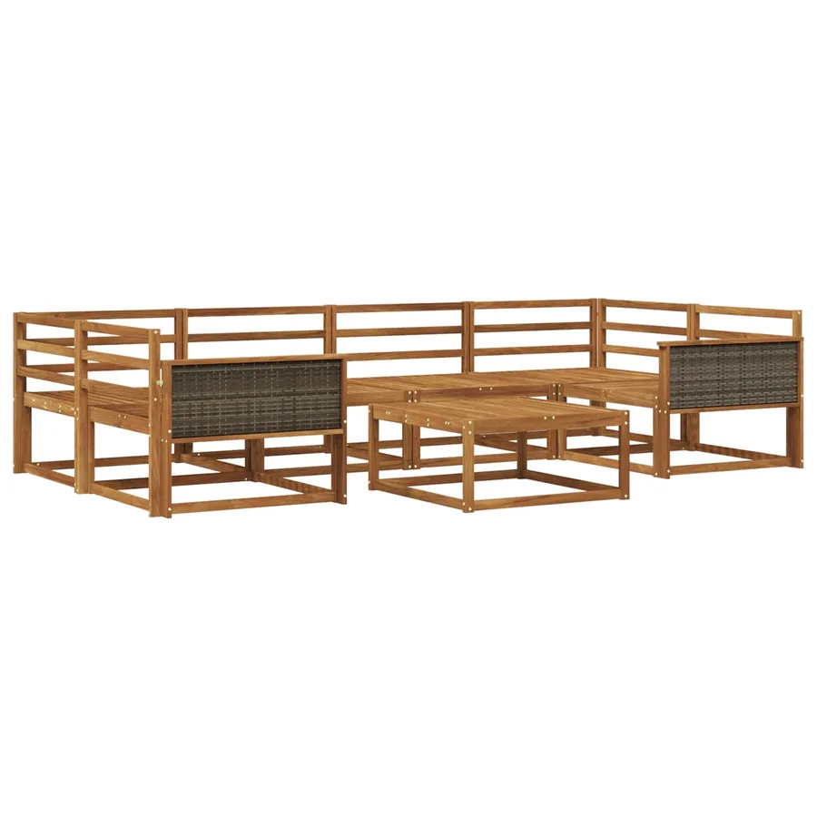 Ensemble de canapés d'extérieur 7 pcs Naturel - 2