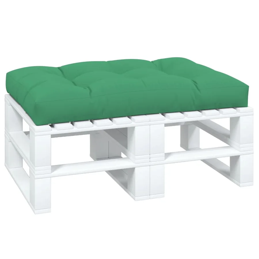 Coussin de palette vert 120x80x12 cm tissu - 3