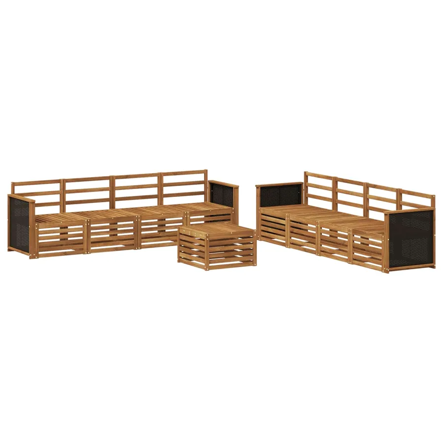 Ensembles de canapés 9 pcs Bois d'Acacia Massif - 2