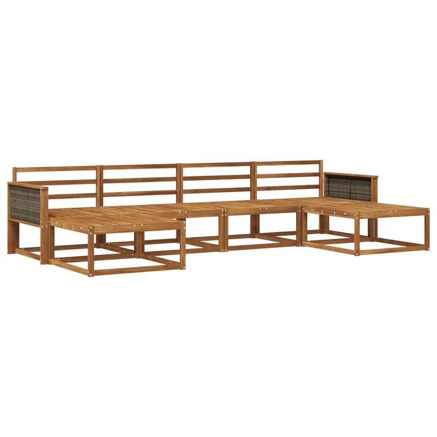 Ensemble de canapés d'extérieur 6 pcs Naturel - 2