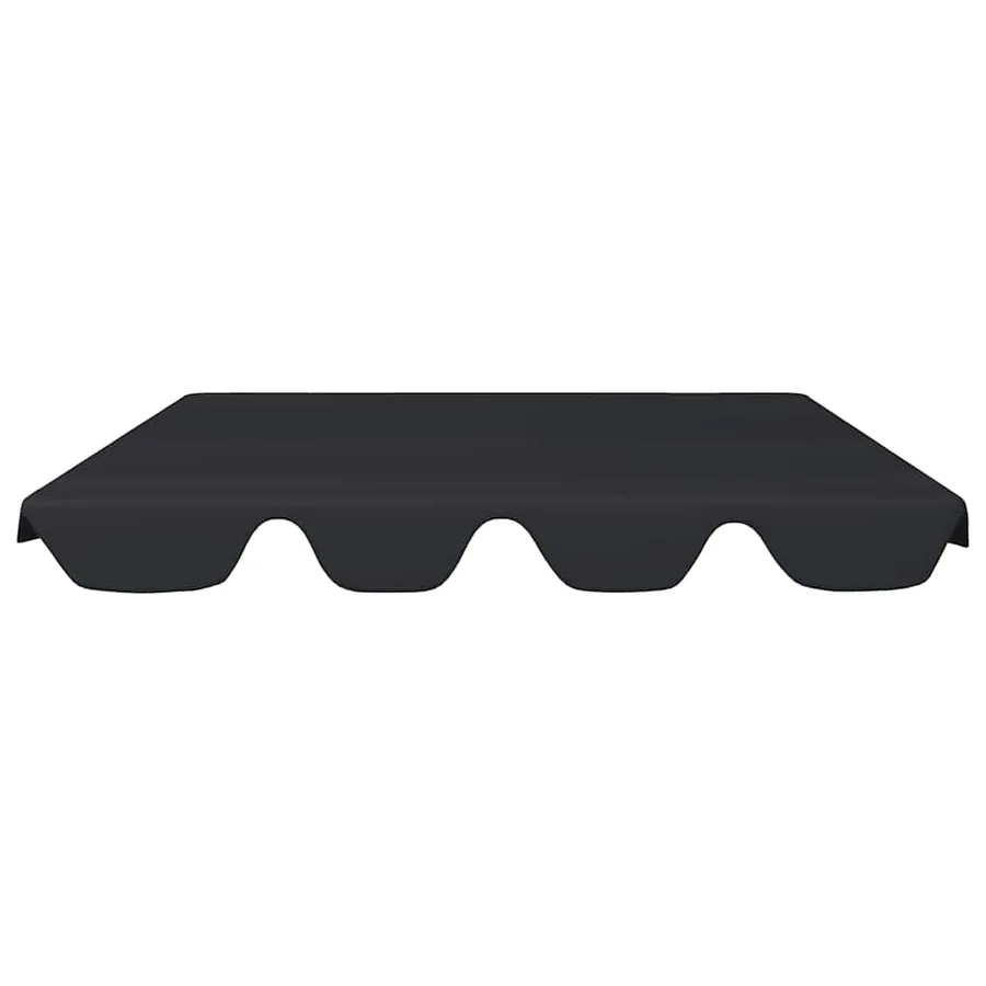 Toit de rechange de balançoire noir 150/130x105/70 cm - 3