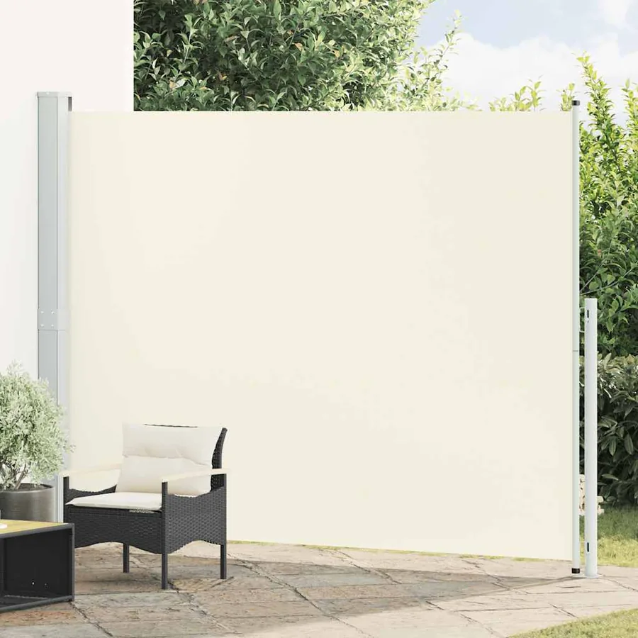 Auvent latéral rétractable de patio 220x300 cm Crème