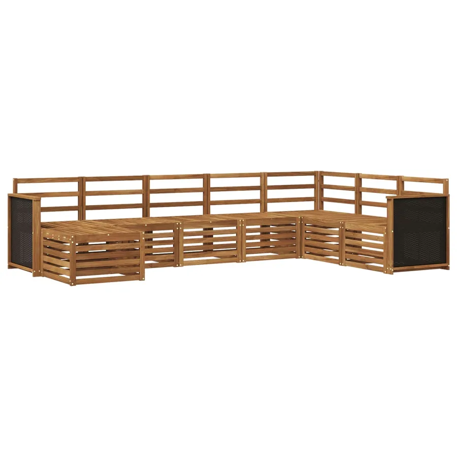 Ensemble de canapés d'extérieur 6 pcs Naturel - 3