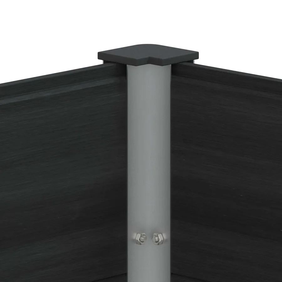 Jardinière surélevée Noir 200 x 50 x 54 cm - 6