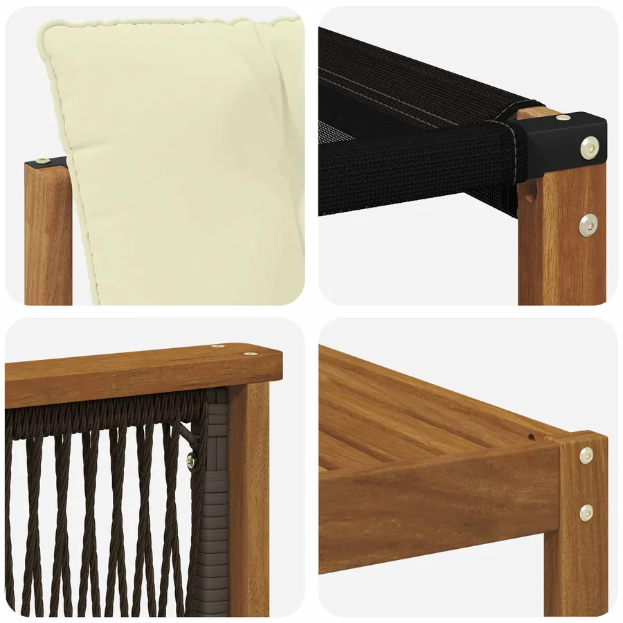 Ensemble de canapés d'extérieur 7 pcs Naturel et Crème - 8