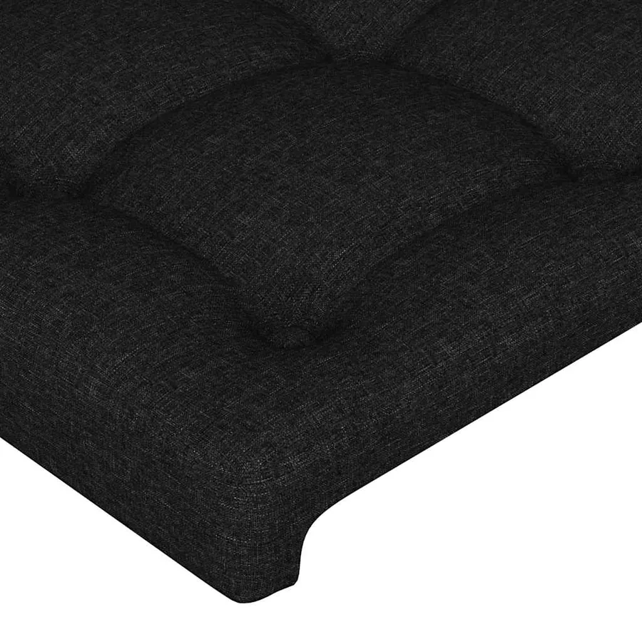 Tête de lit Noir 100x5x78/88 cm Tissu - 4