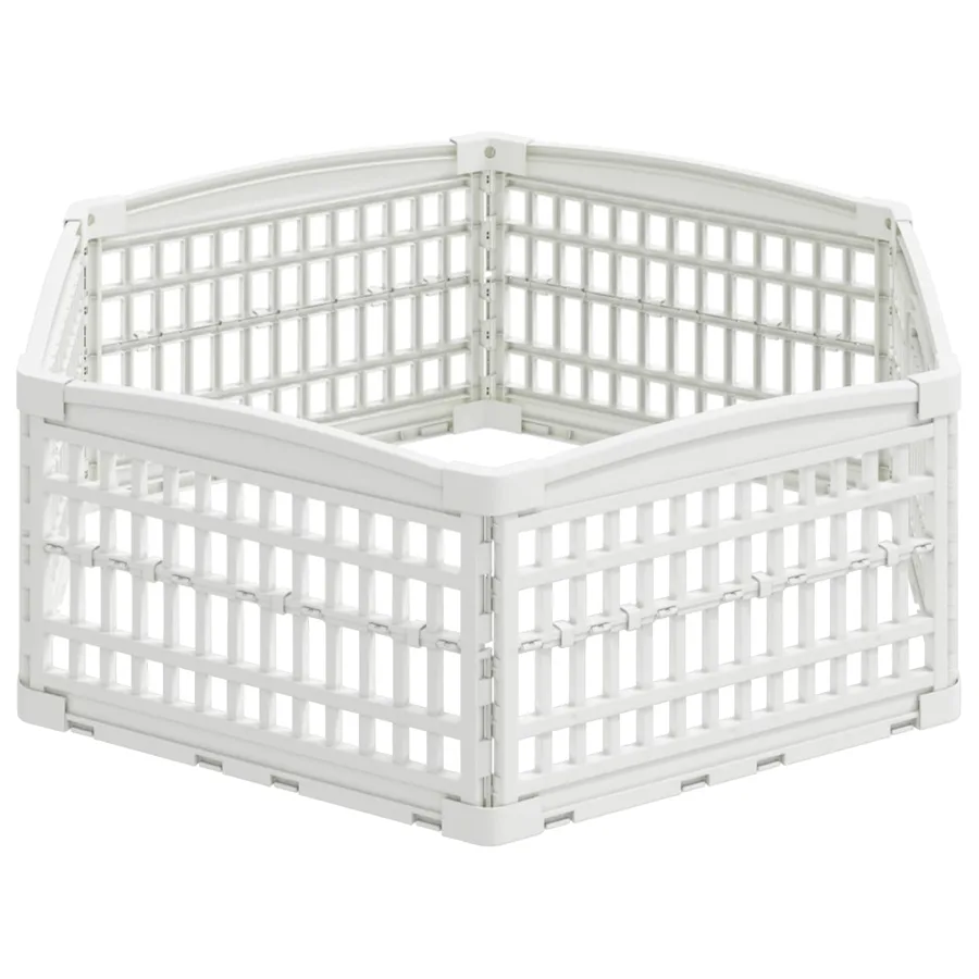 Parc de Jeu pour Chiens à 6 Panneaux 122 x 106,5 x 40 cm Blanc - 6
