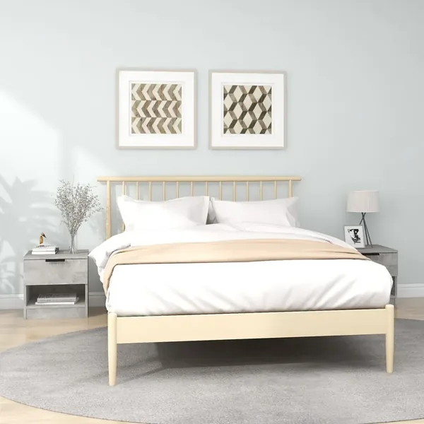 Tables de chevet 2 pcs Gris béton Bois d'ingénierie