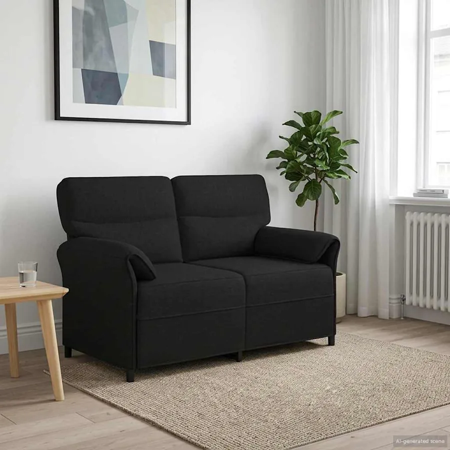 Canapé 100% polyester, cadre en métal, MDF, Contreplaqué