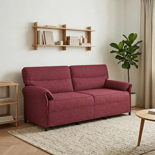 Canapé 100% polyester, cadre en métal, MDF, Contreplaqué
