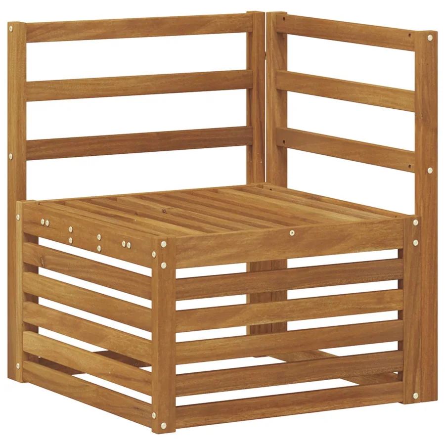 Ensemble de canapé d'angle 5 pcs Naturel Bois d'Acacia Massif - 4