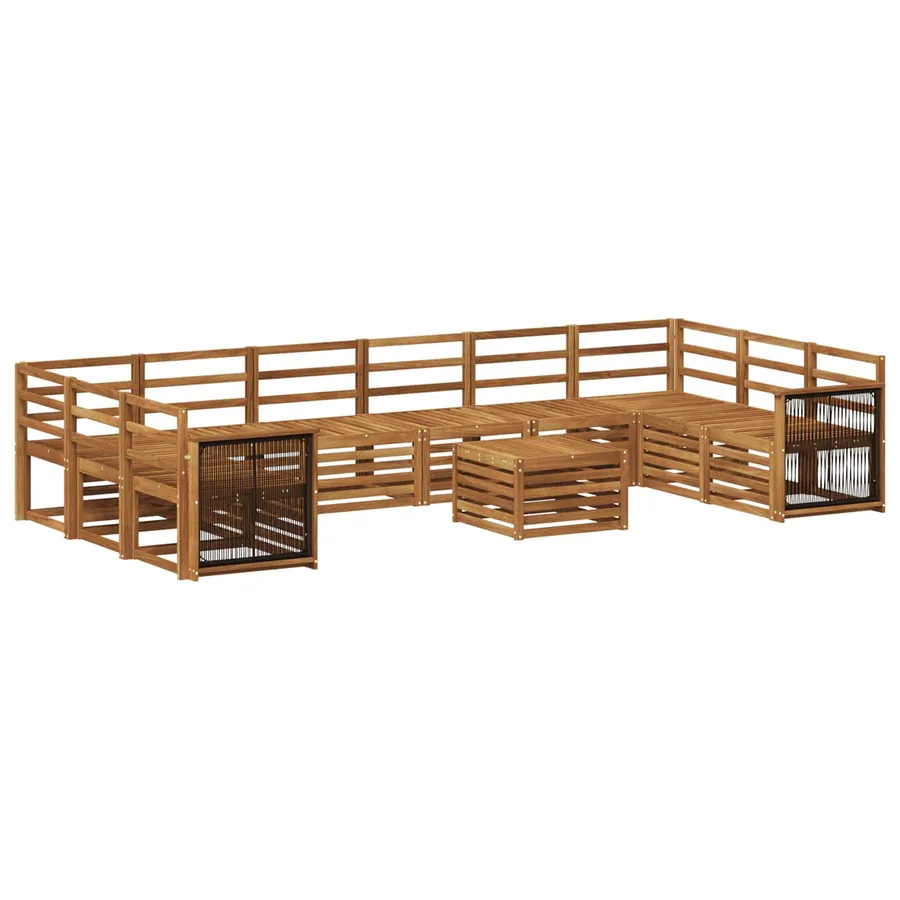 Ensemble de canapés d'extérieur 8 pcs Naturel - 2