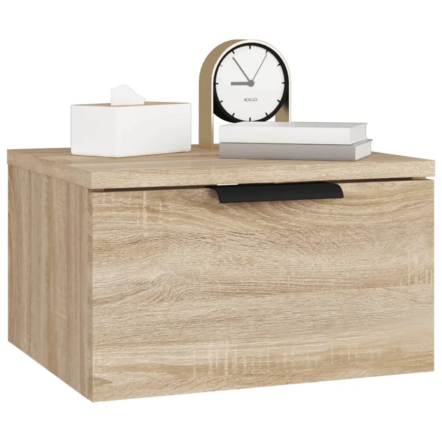 Tables de chevet murales 2 pcs Chêne sonoma 34x30x20 cm - 8