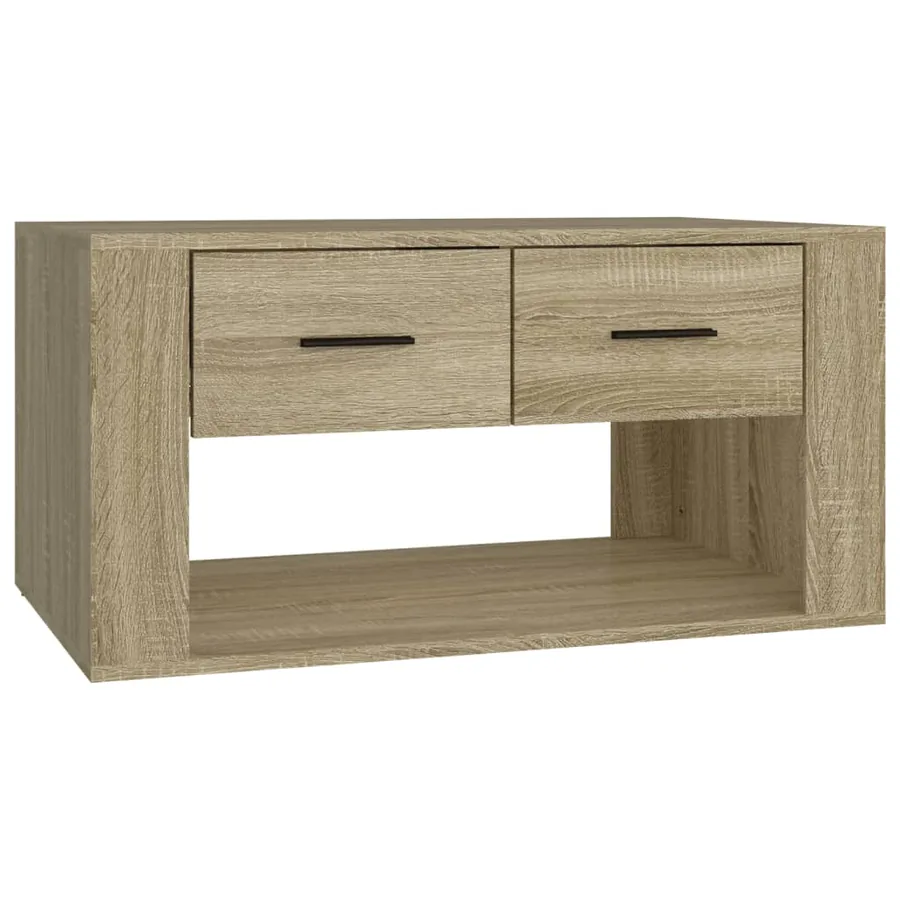 Table basse Chêne sonoma 80x50x40 cm Bois d'ingénierie - 2