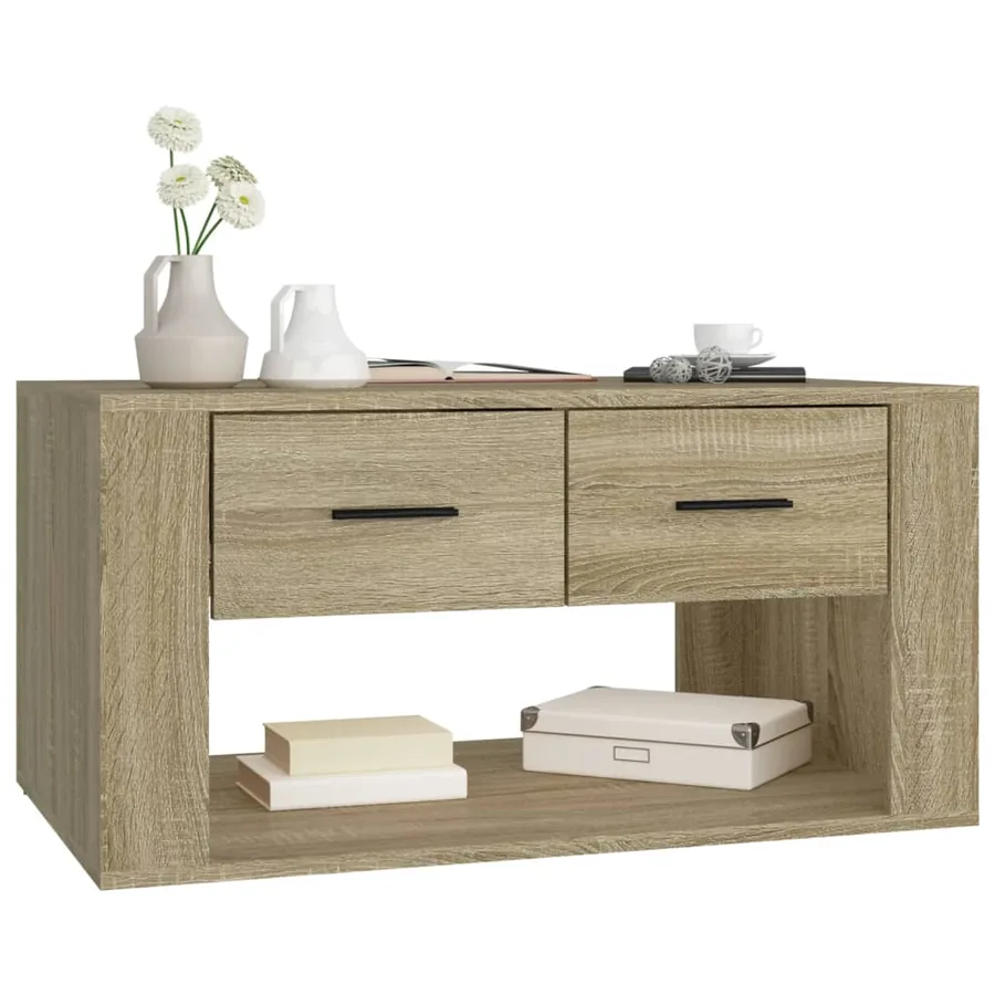 Table basse Chêne sonoma 80x50x40 cm Bois d'ingénierie - 4