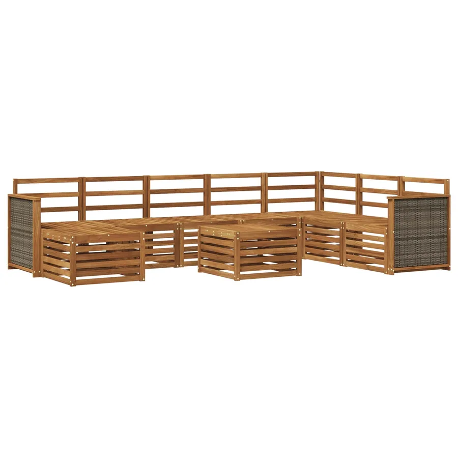 Ensemble de canapés d'extérieur 7 pcs Naturel - 2