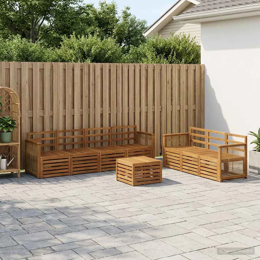 Ensembles de canapés 8 pcs Bois d'Acacia Massif