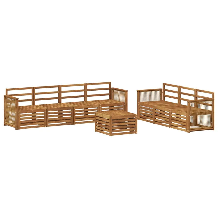 Ensembles de canapés 8 pcs Bois d'Acacia Massif - 2