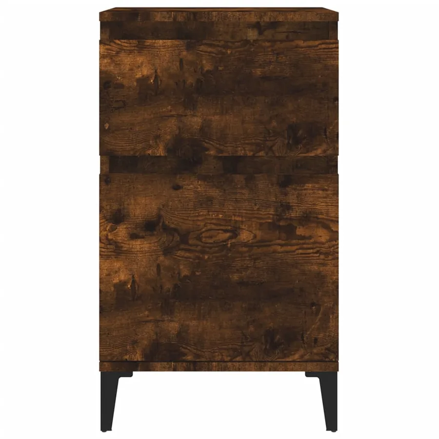 Tables de chevet 2 pcs chêne fumé 40x35x70 cm - 6