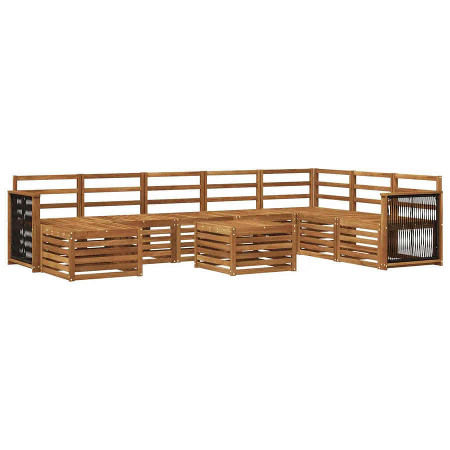 Ensemble de canapés d'extérieur 7 pcs Naturel - 2