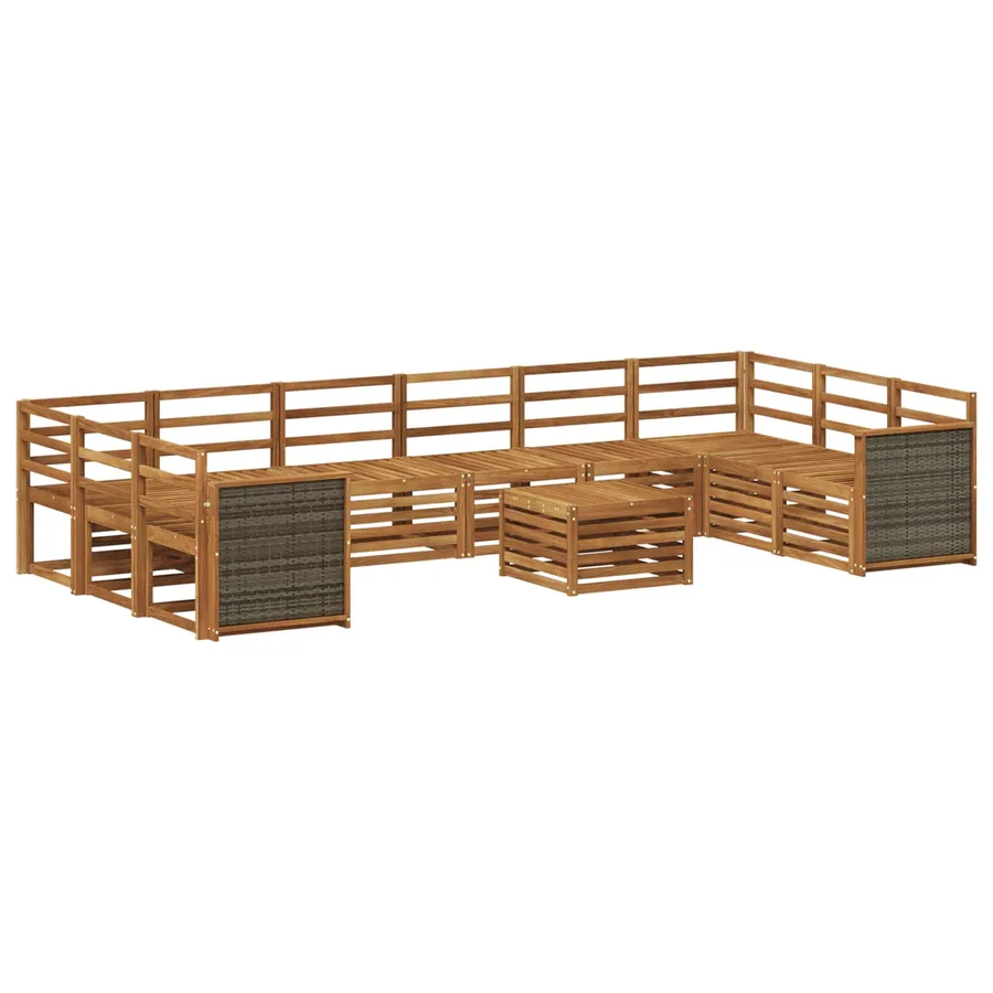 Ensemble de canapés d'extérieur 8 pcs Naturel - 2