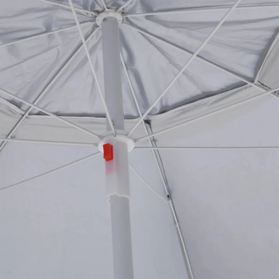 Parasol de plage avec parois latérales sable 215 cm - 7