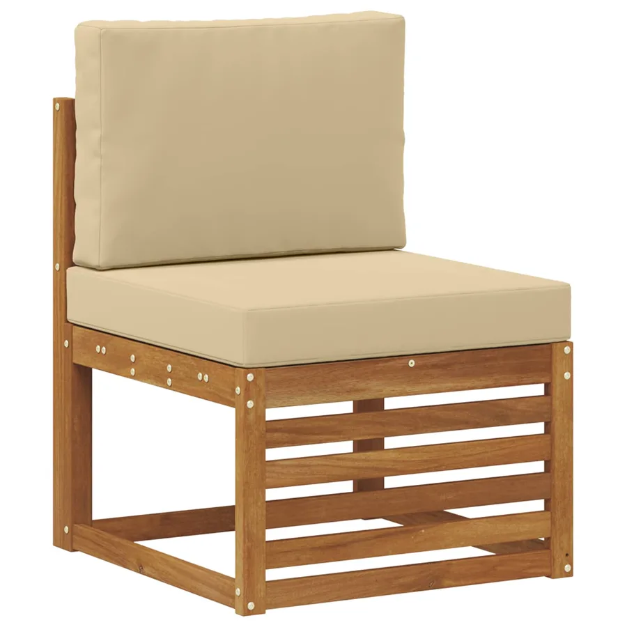 Ensemble de canapés d'extérieur 7 pcs Naturel et Beige - 4