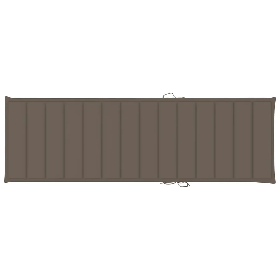 Chaises longues lot de 2 avec coussins Bois d'acacia solide - 14