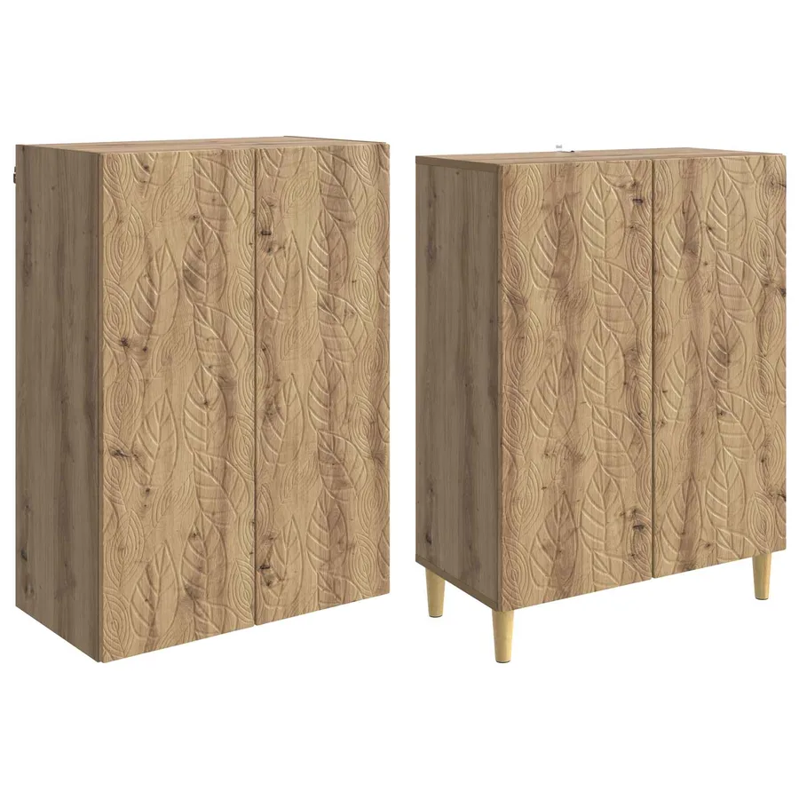 Ensemble de Meubles 2 pc Chêne artisanal Bois d'ingénierie - 4