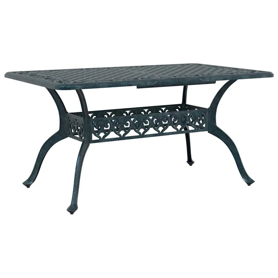 Ensemble de salle à manger pour jardin 7 pcs Vert Aluminium - 7