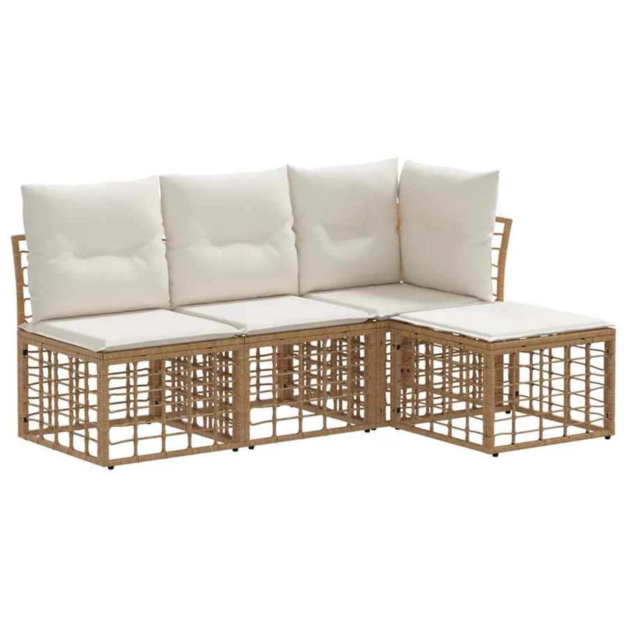 Ensemble de canapés d'extérieur Naturel Polyester - 2
