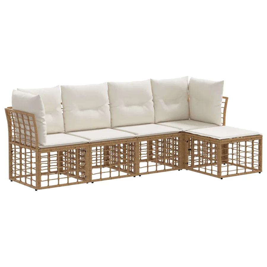 Ensemble de canapés d'extérieur Naturel Polyester - 2