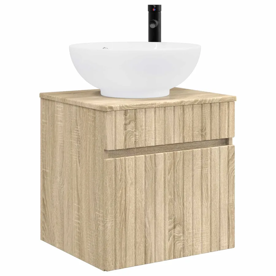 Meuble de lavabo mural Chêne Sonoma 49 x 44,5 x 66,5 cm - 2