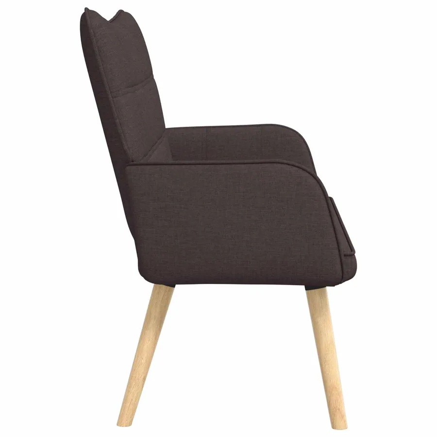 Sofa 2 places Marron foncé 115 x 61 x 87 cm Tissu - 5