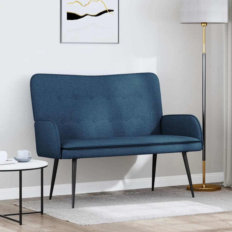 Sofa 2 places Bleu 115 x 61 x 87 cm Tissu