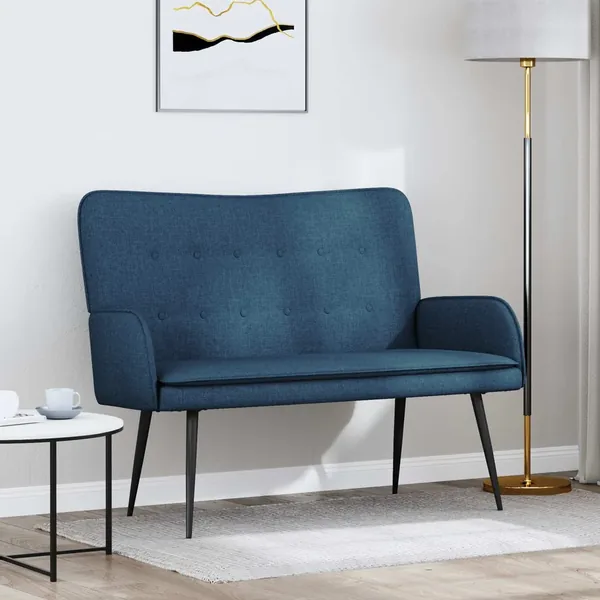 Sofa 2 places Bleu 115 x 61 x 87 cm Tissu