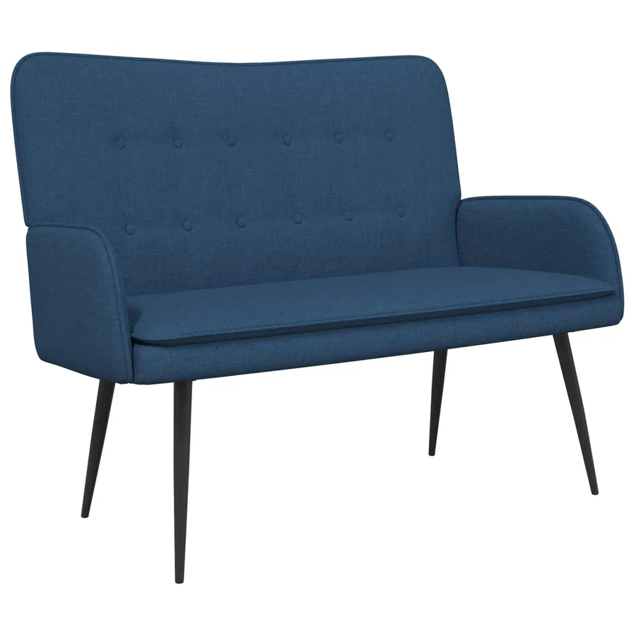 Sofa 2 places Bleu 115 x 61 x 87 cm Tissu - 2