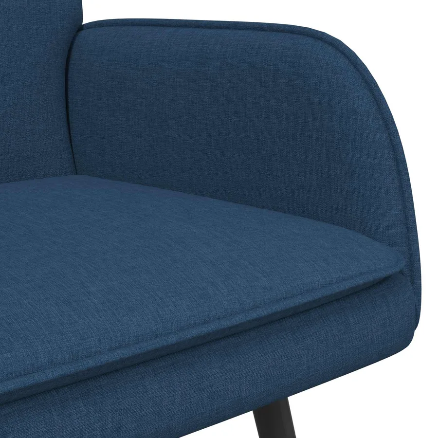 Sofa 2 places Bleu 115 x 61 x 87 cm Tissu - 7