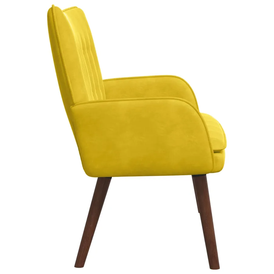 Sofa 2 places Jaune 115 x 61 x 87 cm Velours - 5